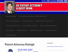 Tablet Screenshot of patentattorneyraleigh.com